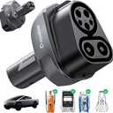 Grasside Upgraded CCS1 to Tesla Charger Adapter, 250KW Superfast DC Charging for All Tesla Models(with CCS Enabled)/Cybertruck/NACS EVs, CCS to NACS, Works with Level 3 Charging Station with CCS1 Plug