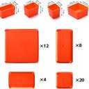 EMENTOL 2PCS Multi-Purpose Portable Organizer Box Set with 44-Removable Compartments, 2 Pieces Professional Boxes with Dimension 16.2"L*13"W*2.3"H