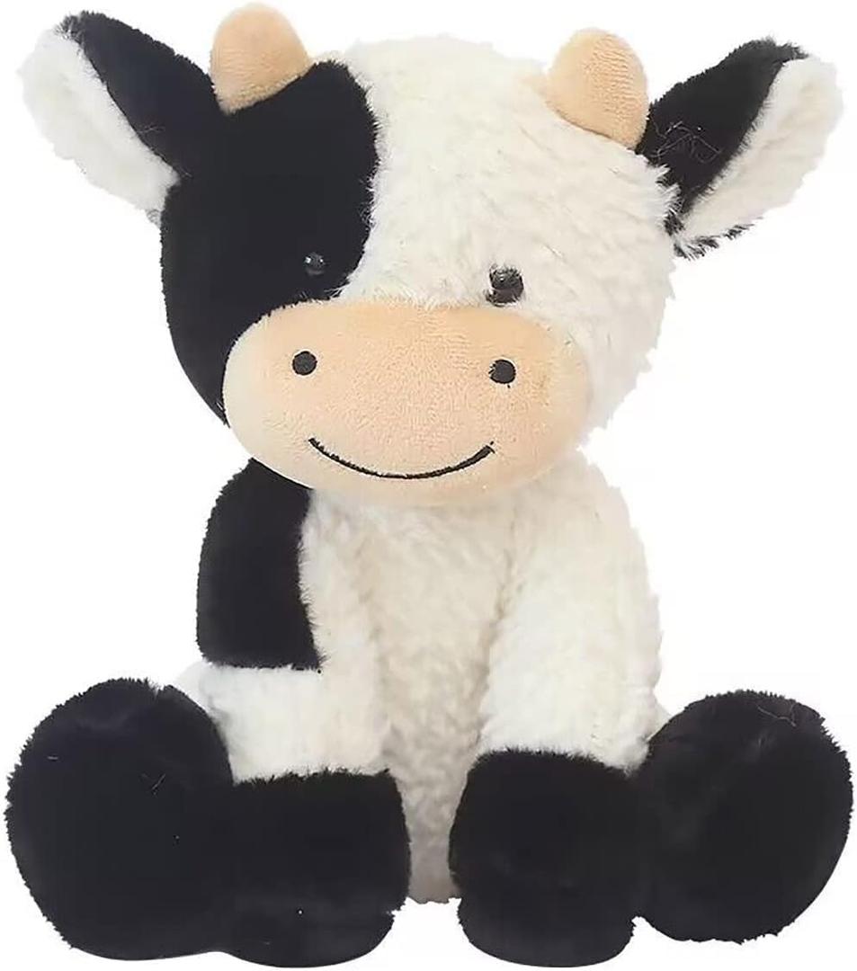 Cow Stuffed Animal Cute Cow Plush Doll Toy 11.8 inch for Girls Boys Christmas (Cow Sitting 11.8in)