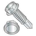 Small Parts 311607KWSMS Steel Self-Drilling Screw, Zinc Plated Finish, Serrated Hex Washer Head, Hex Drive, #3 Drill Point, 5/16"-18 Thread Size, 1" Length (Pack of 25)