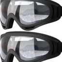 COOLOO Ski Goggles, 2 Pack Snow Goggles Snowboard Goggles for Men Women Kids - UV Protection Foam Anti-Scratch Dustproof, One Size