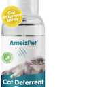 AmeizPet Cat Scratching Deterrent Spray, 1.69 fl oz (50 ml) Cat Repellent Spray, Stop Scratching Furniture, Carpets, Curtains and Plants, Safe & Effective Solution, Use Indoor & Outdoor, 3pk