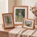 24x36 Solid Teak Poster Frame, Fits 20x30 with Mat or 24x36 Without Mat