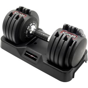 CAP Barbell ADJUSTABELL Adjustable Round Dumbbell Weights - Singles & Pairs |  55 lb | Multiple Handle Options