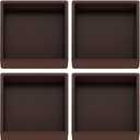 Furniture Coasters Caster Cups Rubber 2.5 inch Square no Slip Pads Furniture Leg Protectors-for Hardwood Floors (4, Square Brown)