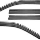 Husky Liners Low Profile Ventvisor Rain Guards | Fits 2021-2026 Jeep Grand Cherokee L | Front & Rear, 4-pc Smoke w/Chrome Trim - 2884029