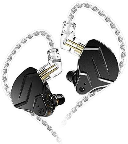 KZ ZSN PRO X in Ear Monitors with Balance Armature + Dynamic Driver Earbuds, Dual Driver Earphone IEM with Removable 0.75mm 2Pin Cable for Music Player Phone Computer (Black, No Mic)