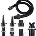 Therwen 8 Pcs Air Hose Kit Includes Air Pump Hose 7 Nozzles Adaptor Stand up Paddleboard Accessories Paddle Board Replacement Parts Compatible with SUP Electric Air Pump/HT-781/ HT782/ HT790/ HT-792