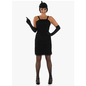 fun shack Womens Flapper Costume Black Dress Decades 20s Costumes For Women XL
