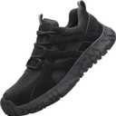 Steel Toe Shoes for Women Men Lightweight Slip Resistant Safety Work Shoe with Impact & Puncture Resistance for Protection (Black)