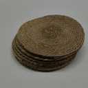 Round Woven Placemats 12 inch Set of 10 - Boho Rattan Placemats Natural Water Hyacinth Placemat, Farmhouse Weave Place Mats, Rustic Braided Wicker Table Mats for Dining Table,Home,Wedding