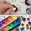 2 x 10Pcs Finger Sponge Daubers – Reusable Ink Daubers for Finger Painting, Card Making, Stamping, DIY Crafts, Ink Blending Brushes, Art Projects (Black)