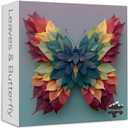 PICKFORU Gradient Butterfly Puzzles for Adults 1000 Pieces, Colorful Nature Leaves Jigsaw Puzzle, Hard Unique Challenging Collage Art Puzzle