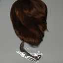 ALLAURA Compatible with Sonny Bono Wig  60s 70s Mens Short Brown Wig + Mustache for Hippie, Singer, TV Star, Cop, Detective Costumes  Liberty Duo, Limu & Doug, Uncle Rico, Retro Halloween Outfit