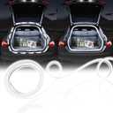 NHHEO Upgrade Dynamic Flowing Car LED Trunk Light Strip, 79Inch Universal Flexible Cutting Silicone Waterproof Neon Lights Strip, 12V Interior Ambient Lighting for Cars SUVs(White)