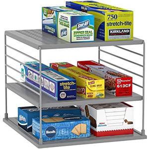 WANCHIY Upgraded Pantry Organizers and Storage- Divided Compartment Holder for Foil and Plastic Wrap Organizer- Kitchen Organizers and Storage for Aluminum Foil, Wraps, Box- Organization and Storage