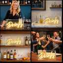 Drinks Neon Sign, Drinks Signs USB LED Desk Lightbox with ON/OFF Switch, Light Up Sign for Table Decor, Home Bar, Kitchen, Club, Pub, Restaurant Wall Decor & Bar Cart Accessories (Warm White)