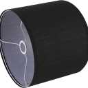Small Lamp Shade, Black Drum Lampshade 8.7''Top X 8.7'' Bottom X 7.9'' High, Replacement Lamp Shade Natural Linen Hand Crafted for Table Lamps Floor Lamps Chandelier Lamp, Easy Assembly Required