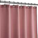 Barossa Design Waffle Weave Shower Curtain Hotel Luxury Spa, 230 GSM Heavy Duty Fabric, Water Repellent, Pale Mauve, 71"x72"
