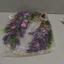 Lavender Wreaths for Front Door, Spring Wreaths Purple Daisy Flower Wreath with Green Leaves, Artificial Spring Summer Hoop Wreath for Door, Porch, Window Wall Farmhouse Outdoor Indoor Dcor