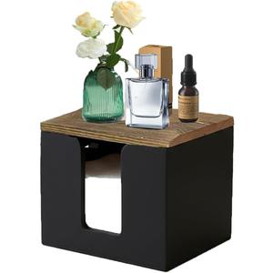 Disposable Face Towel Holder Box,Metal Storage Drawer with Lid Compatible for Clean Towels XL, Clean Skin Towel Club for Bathroom, Vanity Makeup,Coutertop Organization (Black)