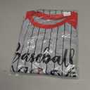 Womens 3/4 Sleeve Striped Baseball Shirt for Mama Crewneck Patchwork Raglan Baseball Mom Tops Red L (Gray, L)