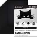 30 Sheets Black Cardstock, 8.5 x 11 Card Stock, 92lb/250gsm Thick Cover Stock, Heavyweight Printer Paper for Invitations, Scrapbooking, Crafting, DIY Projects, Decoration and Drawing