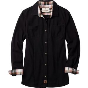 Legendary Whitetails Womens Long Sleeve Plaid Flannel Button Up Shirt 100% Cotton (Small, Black)