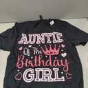 Auntie of The Birthday Girl Cute Pink Matching Family Party T-Shirt, Size Large 