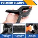 10 Pack 6 inch Plastic Spring Clamps, Black Heavy Duty Clips, Backdrop Clips, Plastic Clamps for Crafts, Backdrop Stand, Woodworking, Photography