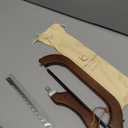 Bread Bow Knife for Homemade Bread, Wooden Sourdough Bread Slicer with 2 Replaceable Blades and Adjustable Handle, Stainless Steel Serrated Blade Bread Cutter for Breads Bagels Baguettes