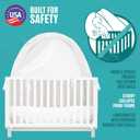 KinderSense - Baby Safety Crib Tent - Premium Toddler Crib Topper to Keep Baby from Climbing Out - See Through Mesh Crib Net - Mosquito Net - Pop-Up Crib Tent Canopy
