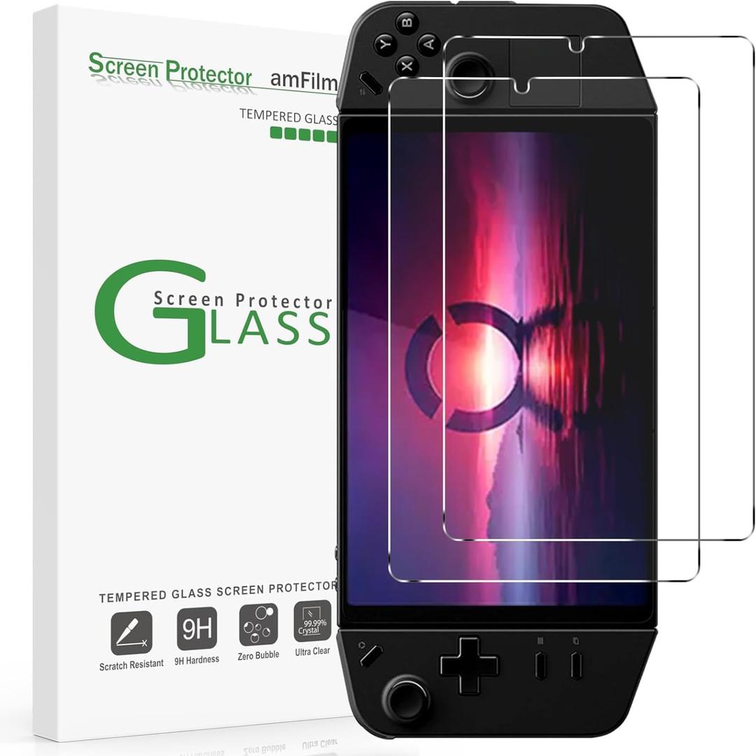 AmFilm 2 Pack Upgrade Version Screen Protector for Lenovo Legion Go Handheld 2023, Tempered Glass, 8.8 inch Full Coverage, Transparent Ultra HD, Anti-Scratch, Anti-Fingerprint
