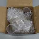 Yungyan 50 Pieces Small Mini Glass Bottles Jars with Cork Stoppers Set, Tiny Cork Glass Bottles with Eye Screws and Small Funnel for Decoration, Art Crafts, DIY Projects, Party Favors(1ml)