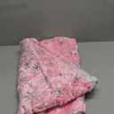 AOGU 48 Inch Sequin Faux Fur Christmas Tree Skirt for Christmas Tree Decorations Pink Plush Silver Sequin Snowflake Tree Skirt