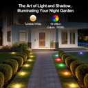 Outdoor Ground Lights, 50FT Smart RGB Pathway Lights with APP/Remote Control, Music Sync, Timer Function, IP67 Waterproof Wired Color-Changing Pathway Light for Garden, Courtyard, Lawn and Parties