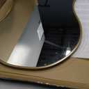 WEER Irregular Wall Mirror, 20x36 inch Gold Asymmetrical Wall Mounted Mirrors Decorative, Abstract Wavy Aluminum Alloy Frame for Bathroom, Bedroom, Living Room, Entryway