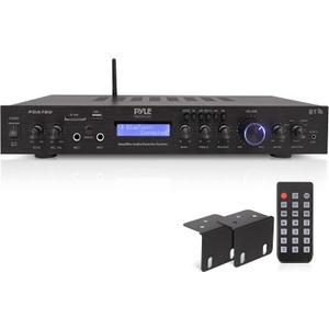 Pyle 5 Channel Rack Mount Bluetooth Amplifier Receiver - Home Theater Amp, Speaker Amplifier, Bluetooth Wireless Streaming, MP3/USB/SD/AUX/FM Radio, 200Watt, w/Digital ID3 LCD Display from - PDA7BU.5