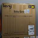 keny 29"-42.5" Baby Gate for Stairs, Auto Close Safety Dog Gate, Pressure Mounted Easy Walk Through Pet Gate for Doorways, Durable Stair Gate, 30" Tall, Black, 29-42.5"Wide, 30"Tall