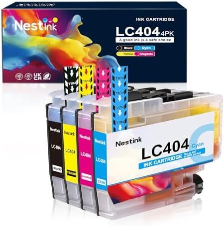 Nestink LC404 3 Pack High Yield Compatible Ink Cartridges Replacement for Brother LC 404 LC-404 LC404BK to Use with MFC-J1205W MFC-J1215W (3 Pack, Black Cyan Magenta Yellow)