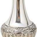 Decorative Vase, Elegant Metal Vase with Silver Finish for Artificial & Dried Flowers, Modern Table Centerpiece for Home & Weddings, 12''/30.6cm Tall