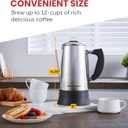 Elite Gourmet EC924 Electric Coffee Percolator, BPA Free, Keep Warm, Clear Brew Progress Knob, Cool-Touch Handle, Cordless Serve, 12-Cup, Stainless Steel