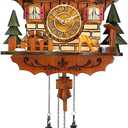 Kintrot Cuckoo Clock Handcrafted Traditional Black Forest Wood Clock Wall Decor