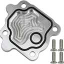 Billet Aluminum Vacuum Pump Delete Cover Plate For Oil Galley Flange 2014-Newer GEN 5 V8 LT Engines LT1 LT2 L82 L83 L83 L84 L86 L87 L8B LT4 LT5 Vortec Camaro Corvette