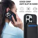 Case for iPhone 12 & iPhone 12 Pro Case Wallet magsaf Compatible 2 in 1 Detachable Magnetic with Card Holder Back Cards Slot Pu Leather Shockproof Stand Phone case for Women Men-Black