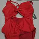 Blooming Jelly Womens Sexy One Piece Swimsuit Cut Out Slimming Bathing Suit V Neck Crisscross Back Swimwear (Large, Red)