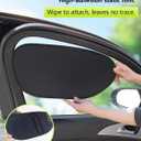Foldable Car Window Shades - 2 Pack for Driver & Passenger Side | Blackout Static Cling | Blocks UVA/UVB & Glare | Easy On/Off | for Daily Driving & Travel