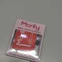 Morily Black Press on Nails - Glossy Short Oval Fake Stick on Nails, Reusable Full Cover Artificial False Fingernails for Women, 24 Pcs in 12 Sizes