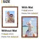 decorUhome 9x12 Picture Frame, Display Pictures 6x8 with Mat or 9x12 without Mat, Wall & Tabletop Display Photo Frame, Distressed Brown, 1 Pack