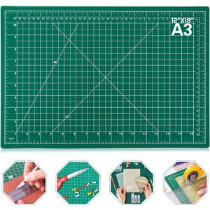 anezus Self Healing Sewing Mat, 12inch x 18inch Rotary Cutting Mat Double Sided 5-Ply Craft Cutting Board for Sewing Crafts Hobby Fabric Precision Scrapbooking Project